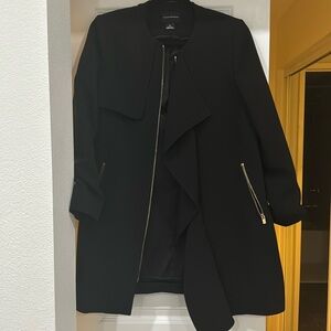 Club Monaco Light Trench Black Jacket - Small